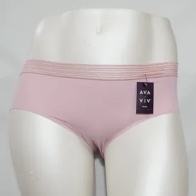 Ava & Viv Plus Size Laser Cut No Show Hipster Panty 2X Dusty Rose