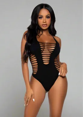 Bodysuit Shredded Black