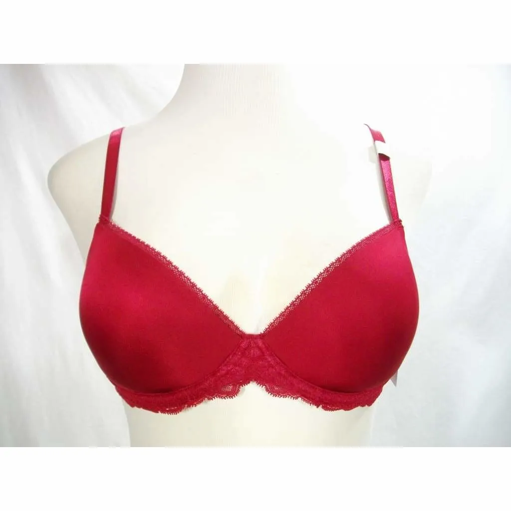 Calvin Klein QF1444 Customized Lift Push Up Underwire Bra 34D Cranberry NWT