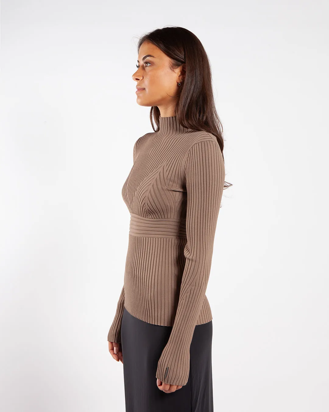 Calvin Klein Sensual Iconic Rib Sweater Cool Earth