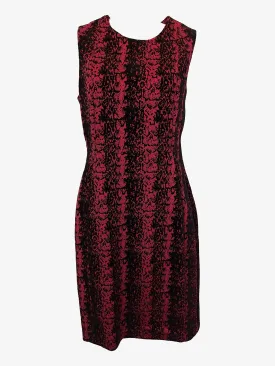 Calvin Klein Velvet Embossed Tailored Midi Dress Size 10