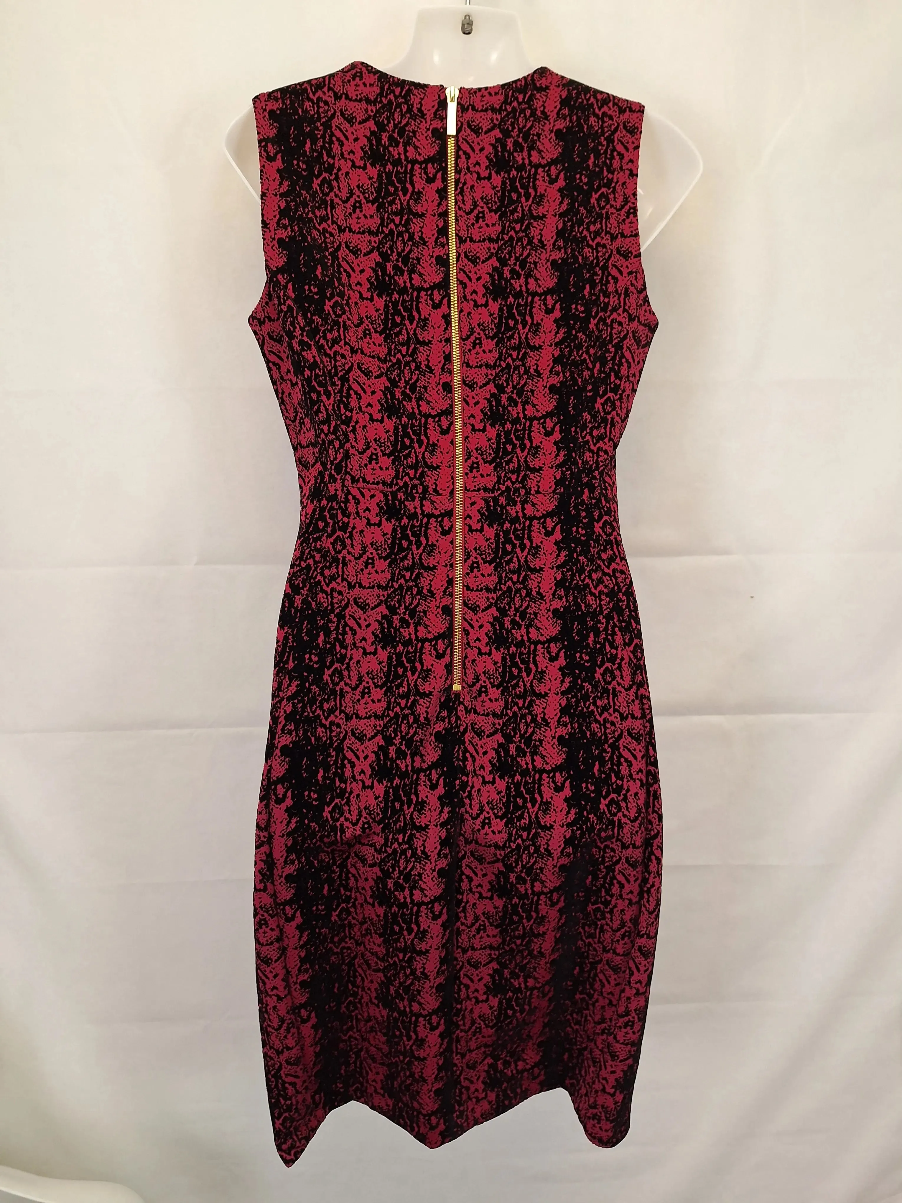 Calvin Klein Velvet Embossed Tailored Midi Dress Size 10