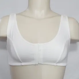 Dr. Rey's Shapewear 90% Cotton Front Close Wire Free Bra 3X White