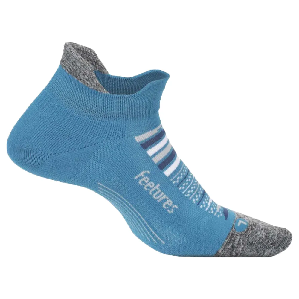 Feetures Elite Max Cushion No Show Tab Blue Socks (Unisex)