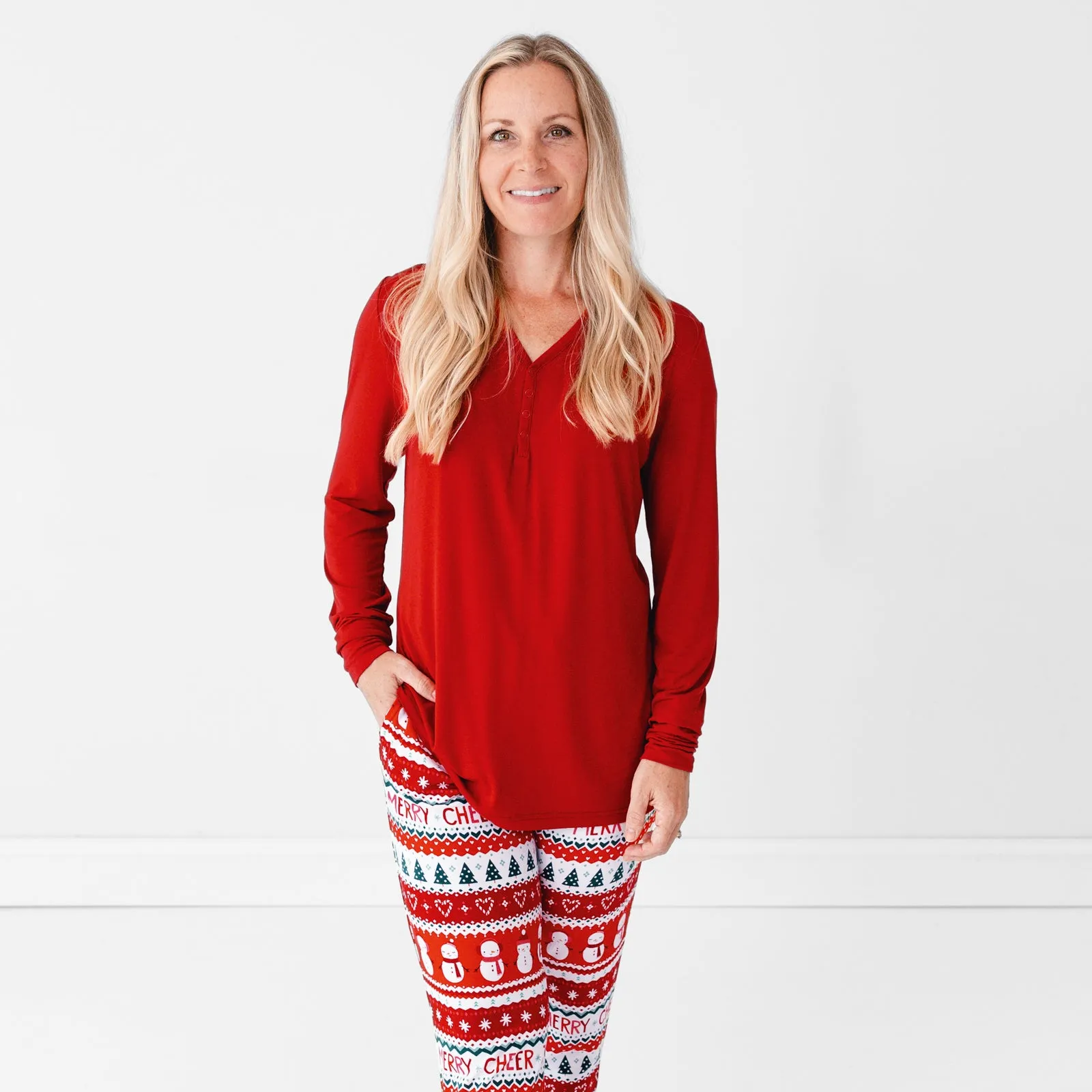 Holiday Red Women's Pajama Top