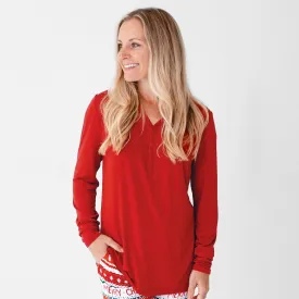 Holiday Red Women's Pajama Top