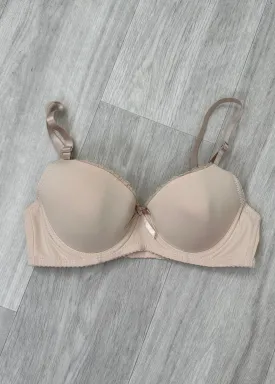 Myler Beige Lace Trim Bra