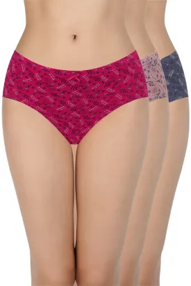 Printed Mid Rise Hipster (Pack of 3)