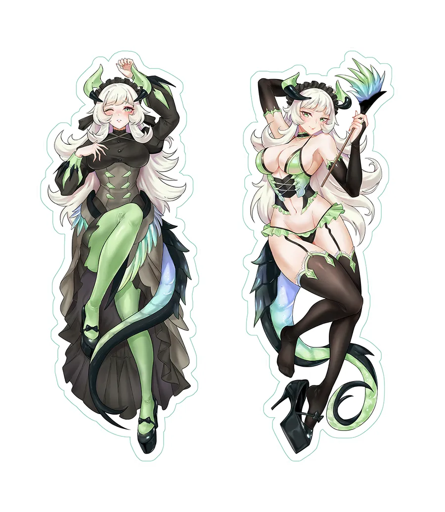 Wyrmaiden Stickers (2pcs 10in Outdoor Vinyl)