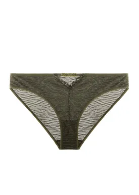 YOKO Plus Zebra Mesh Brief Panties